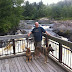 The pack at the falls at Chutes Provincial Park
