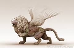 wingedLionEcorche
