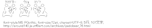 [AA]おしゃべりクマー