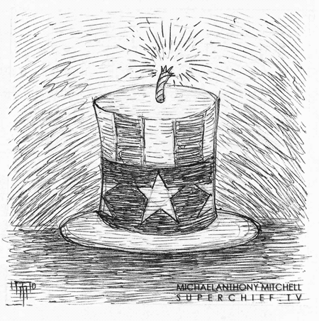 Exploding Uncle Sam Hat