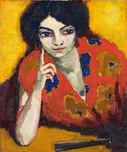 Кес ван Донген, Палец на щеке - Kees van Dongen, A Finger on her Cheek, 1910. Oil on canvas, 65 x 54 cm, Museum Boijmans Van Beuningen, Rotterdam. Pictoright, Amsterdam.