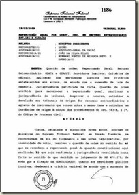 GDATA. GDASST. STF. Aposentados e Pensionistas. Paridade. Repercussão Geral. GDATA. GDASST. STF. Aposentados e Pensionistas. Paridade. Repercussão Geral.