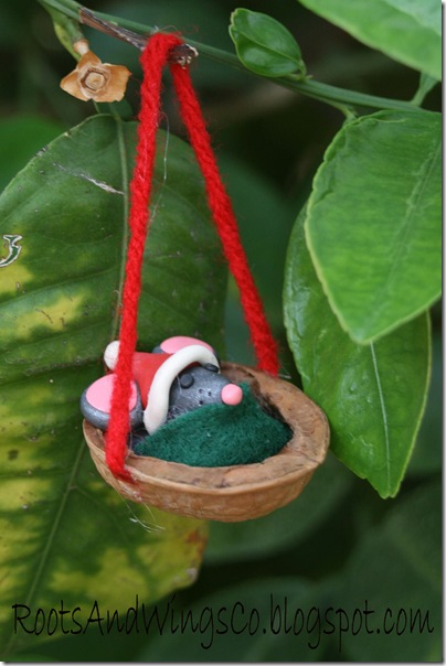 RootsAndWingsCo: Retro Mice Ornament retro walnut mouse ornament 1 - RootsAndWingsCo: Retro Mice Ornament