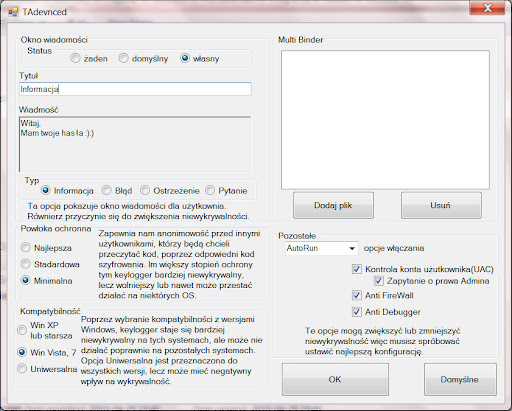 TibiSavePass - Programa de Recuperao ferramenta para a gerao de keyloggers Pl2