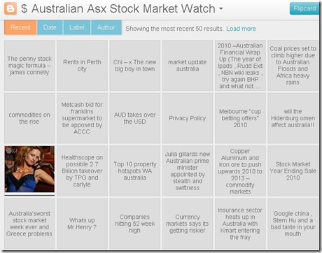 australian stock website flipcard