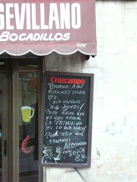 Bar food board in Carmelo, Barcelona