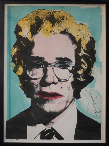 Warhol Marilyn by Pop street artist Mr Brainwash as presented at the ICONS