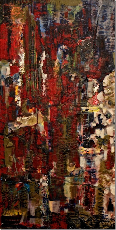 Silvana LaCreta Ravena, Mirror, encaustic, 40x24 in