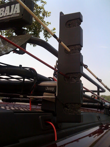 Added Fishing Rod Mounts to roof rack