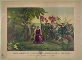 Rendering of the landing of Christopher Columbus’ first landing on San Salvador in 1492 (Library of Congress Prints and Photographs Division Washington, D.C.)