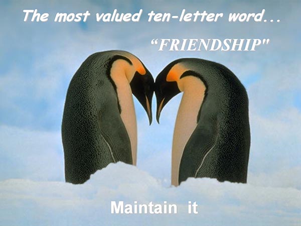 The most valued ten-letter word - Friendship - Maintain it