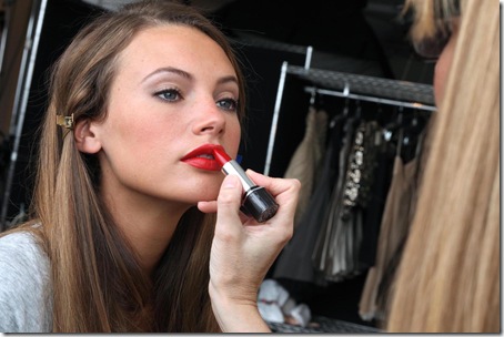 Model with Color Intrigue Lipstick