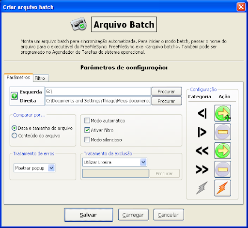 criação do arquivo batch no freefilesync
