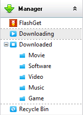 Categorias do programa Flashget categorias do download flashget