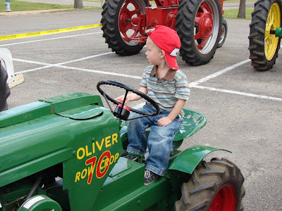 Gabe Rides a Tractor