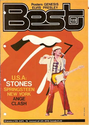 Mick Jagger en couveture de Best en 1978