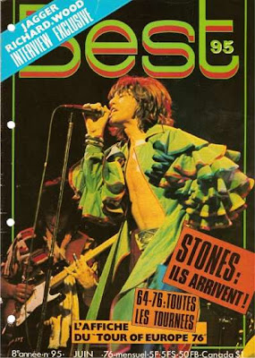 The Rolling Stones en couverture de Best en 1976