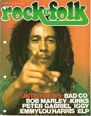 Bob Marley en couverture de Rock & Folk en 1977