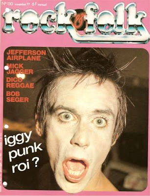 Iggy pop en couverture de Rock & Folk en 1977