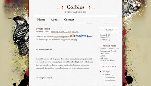 10 teme gratuite pentru Blogger #3 Corbies 10 teme gratuite pentru Blogger #3