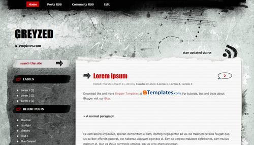 10 teme gratuite pentru Blogger #3 Greyzed 10 teme gratuite pentru Blogger #3