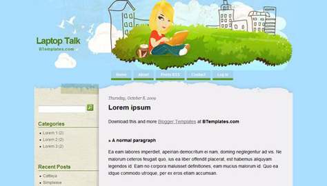 10 teme gratuite pentru Blogger #4 Laptop Talk 10 teme gratuite pentru Blogger #4