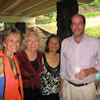 Dr. Laurette Schaller, Celia Suarez, and Matthew Schaller. The Schallers flew in from Kauai for the party!