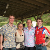 King Family at the Koko Head Shooting Range Chris, Adrienne, Sam and Sam W