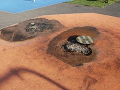 Roundabout burnt out