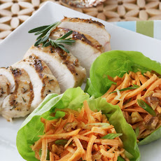 Sweet Potato and Ginger Slaw in Lettuce Cups