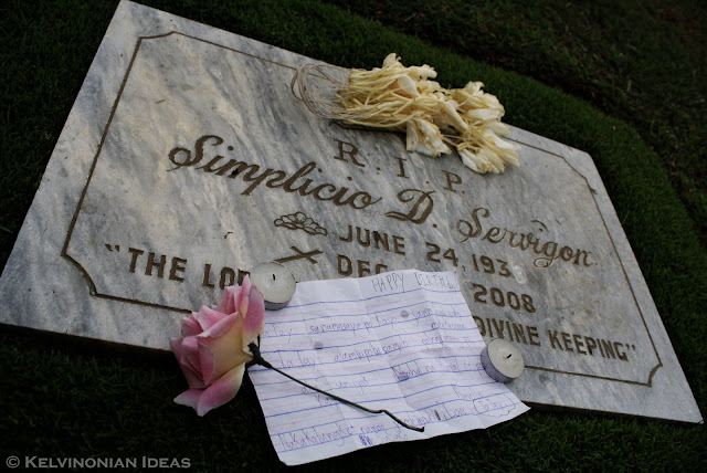 Reminiscing the Past | Photo by Kelvin Servigon A picture with my little cousins letter to our grandfather saying Happy birthday Tatay. Sana masaya po kayo dyan kahit hindi nyo ako makakasama. Tatay, alam nyo po ba sa gabi palagi na lang po ako umiiyak. Mahal na mahal ko po kayo. Nakakalungkot naman pero hindi ako susuko. I love you Tatay. - Marielle