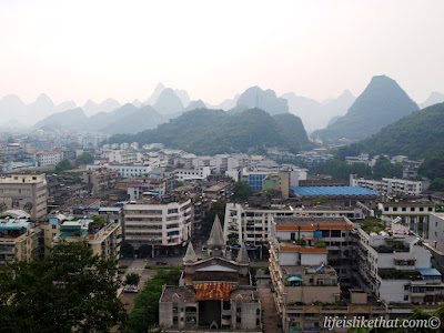 guilin, jingjiang princes' city, solitary beauty peak