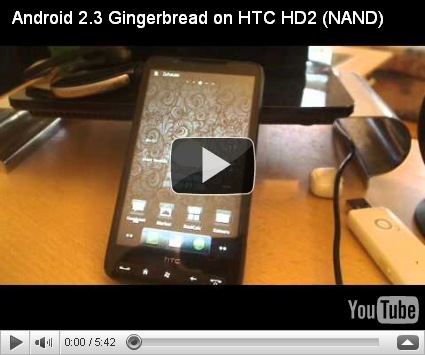 Htc hd2 android gingerbread...