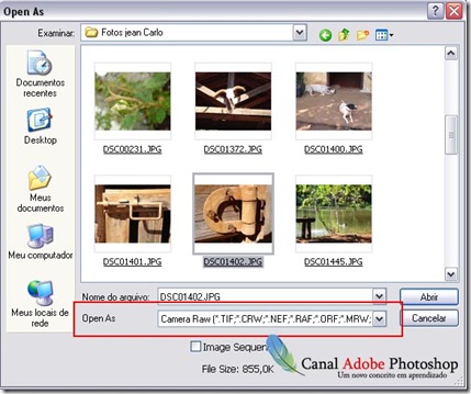 Abrir Camera raw Abrir Camera raw