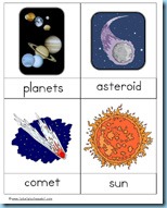 Solar System 3 part Nomenclature Cards