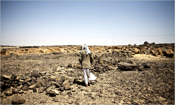 Across Yemen, the underground water sources are running out, a crisis that could prove deadlier than the resurgence of Al Qaeda here. At the root of the water crisis is the quadrupling of the population in the last 50 years. (Bryan Denton for The New York Times)