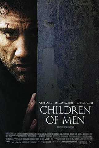 “Children of Men” promotional poster featuring actor Clive Owen. (dir. Alfonso Cuarón, 2006). Graphic: Universal Studios