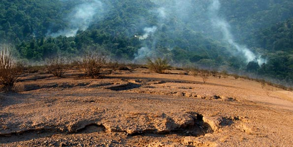 Destruction of the Mau forest in Kenya. Among rivers that depend on the forest are Mara, Sondu, Nzoia, and Yala. Millicent Kamau via businessdailyafrica.com