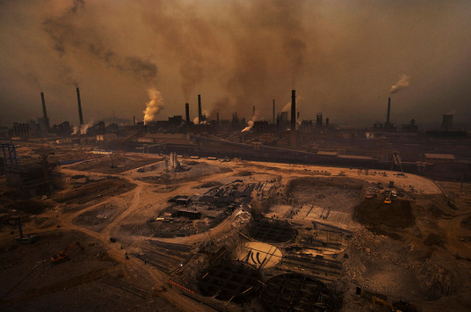 The Tianjin Steel Plant in Hebei Privince, March 18, 2008. Photo by Lu Guang