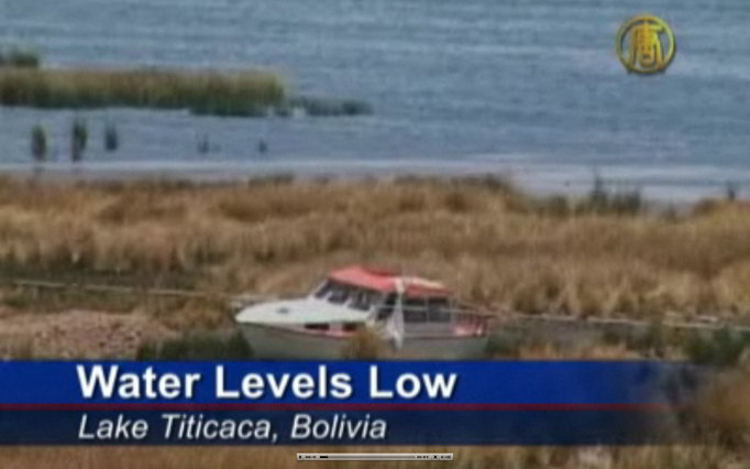 Lake Titicaca nears historic 1943 low, 12 Nov 2009. NTDTV