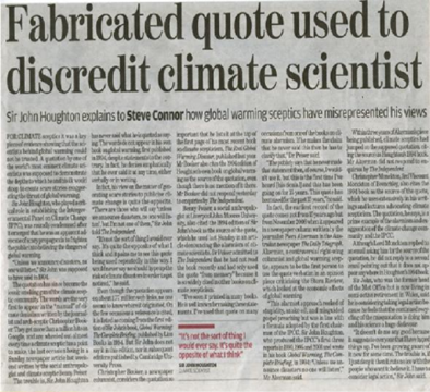 Fabricated quote used to discredit climate scientist. via John Abraham, A Scientist Replies to Christopher Monckton, stthomas.edu
