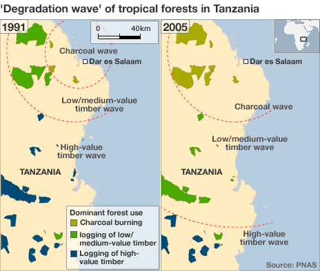 Degradation waves of tropical forests in Tanzania. PNAS