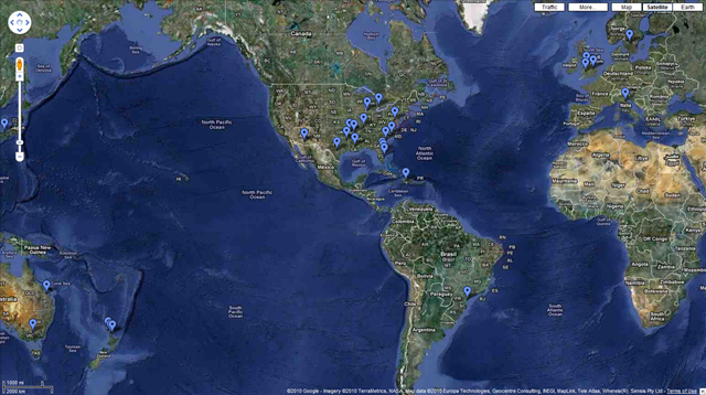 Google map of mass animal deaths