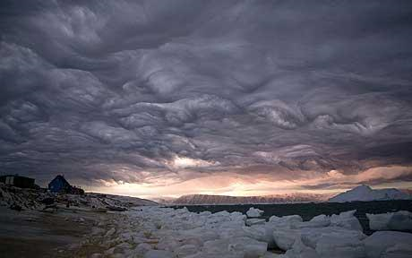 Sunrise over Inglefield Bay in the Northwest of Greenland. telegraph.co.uk
