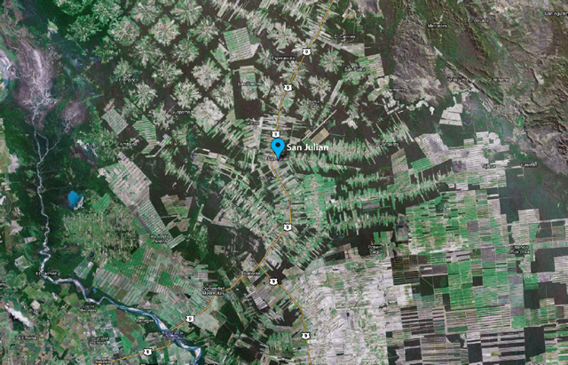 Originally a densely forested area, San Juli&aacute;n, Bolivia was selected as a resettlement location by the government in the late 1960s. The clearance of forest land has continued, with subsistence agriculture replaced with mechanised commercial farming, especially soy production, and the consolidation of plots. The main environmental changes perceived in the past 20-30 years are floods, strong winds, erratic rainfall patterns, and increased resistance of old and new varieties of parasites. Tacoli, 2011