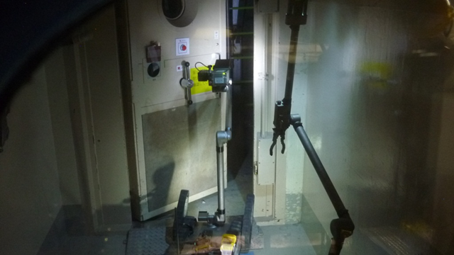 Packbot robot in Fukushima Reactor 1 reactor building, 4/24/2011. TEPCO / japannewstoday.com