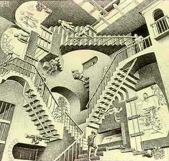 "Relatividad" (1953) de M. C. Escher