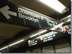 Signs at Fulton Street subway (2)