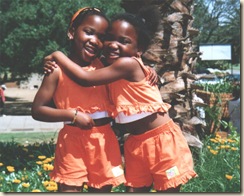 African children in orange