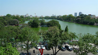 Looking over Lake Hoan Kiam